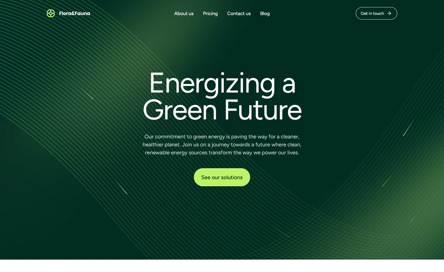 Flora&Fauna – Free Tailwind CSS Business Website Template