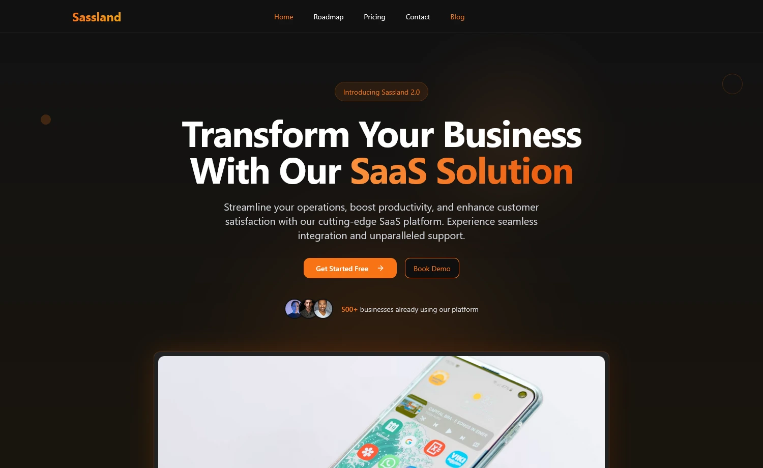 Sassland – Free Tailwind CSS Business & Corporate Template