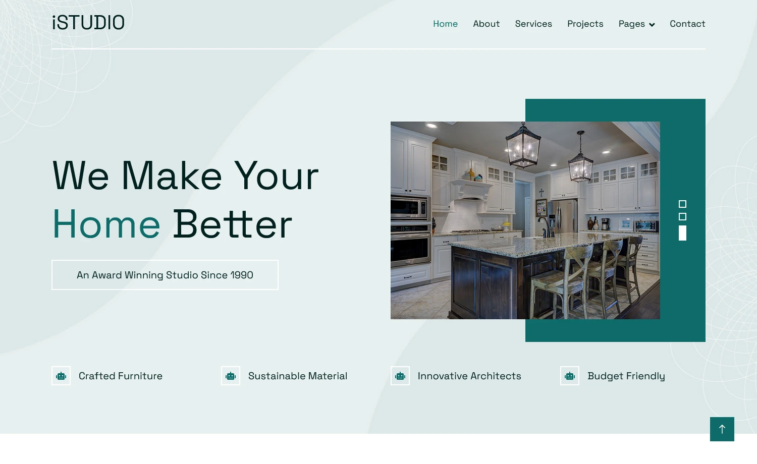iStudio – Free Bootstrap 5 Interior Design Website Template