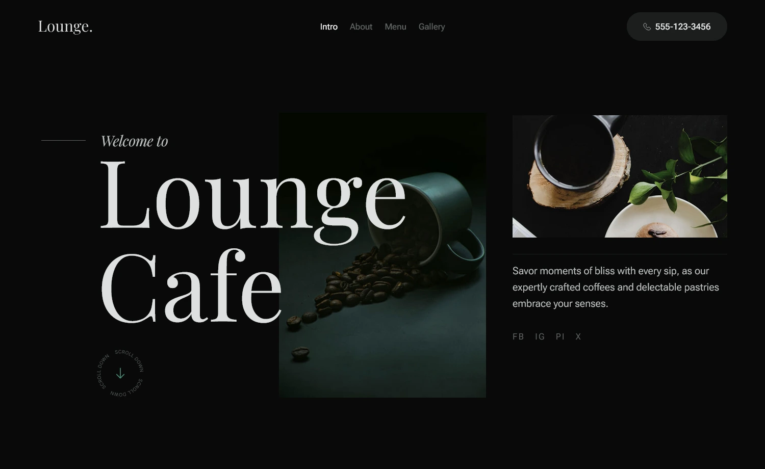 Lounge – Free Responsive HTML Restaurant Website Template