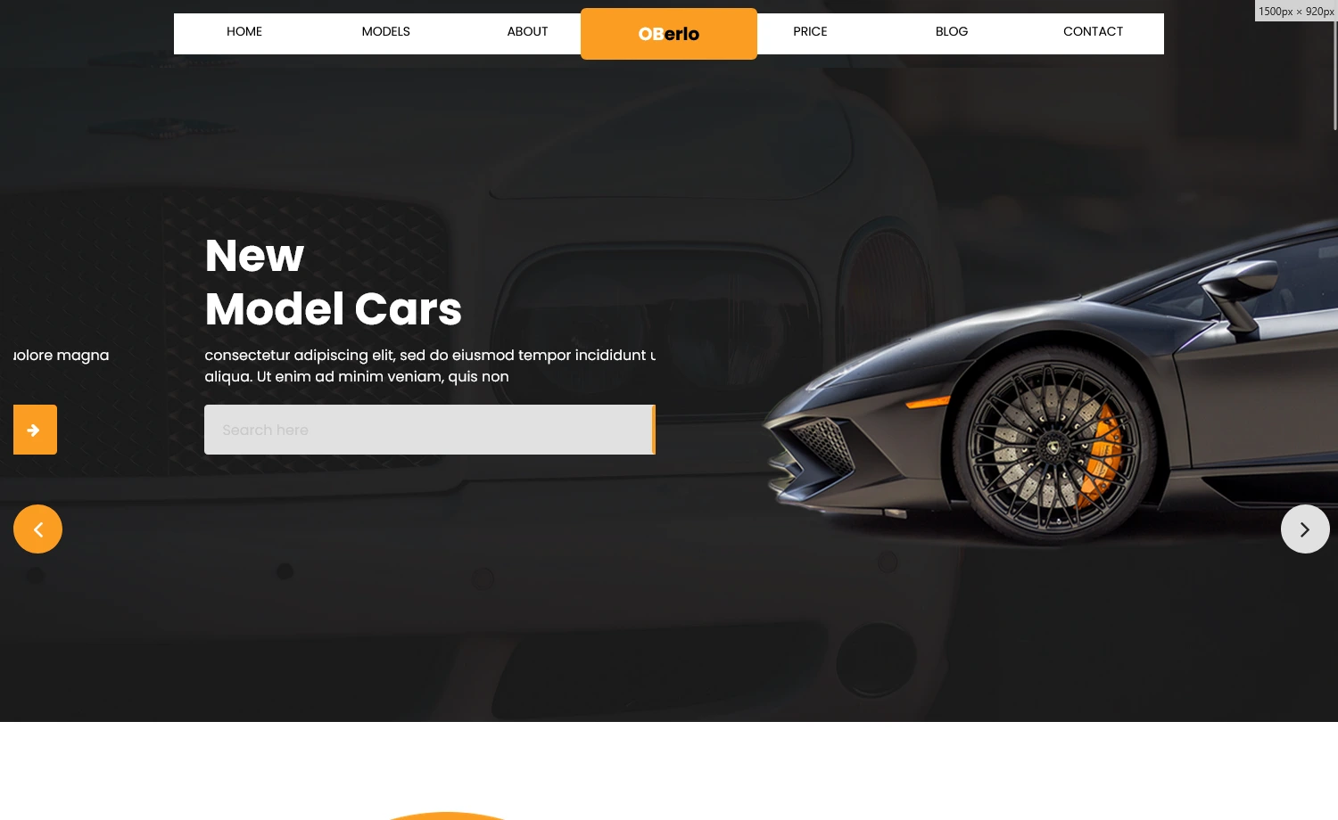 Oberlo – Free Bootstrap Car Shop Website Template