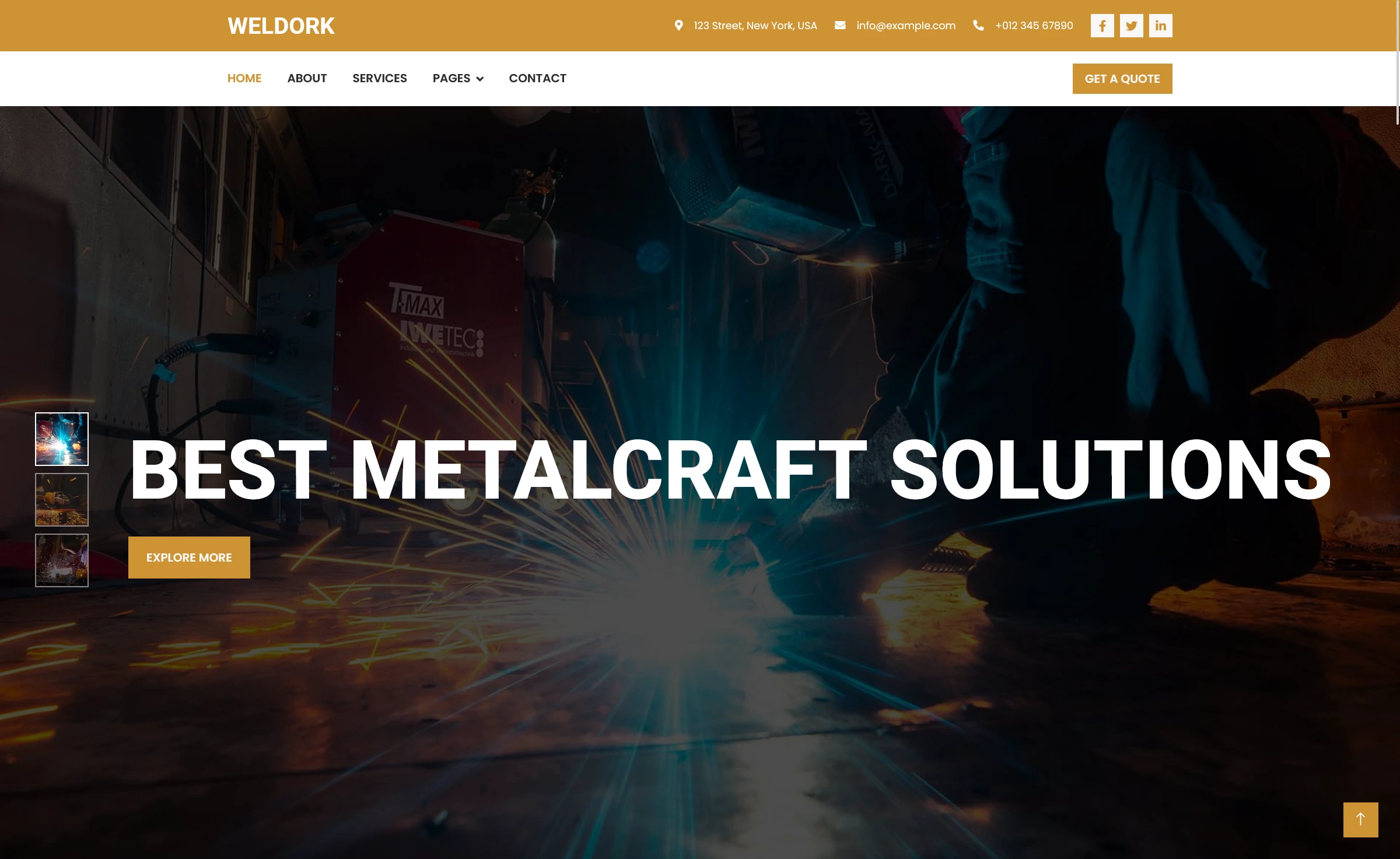 Weldork – Free Bootstrap 5 Welding Website Template