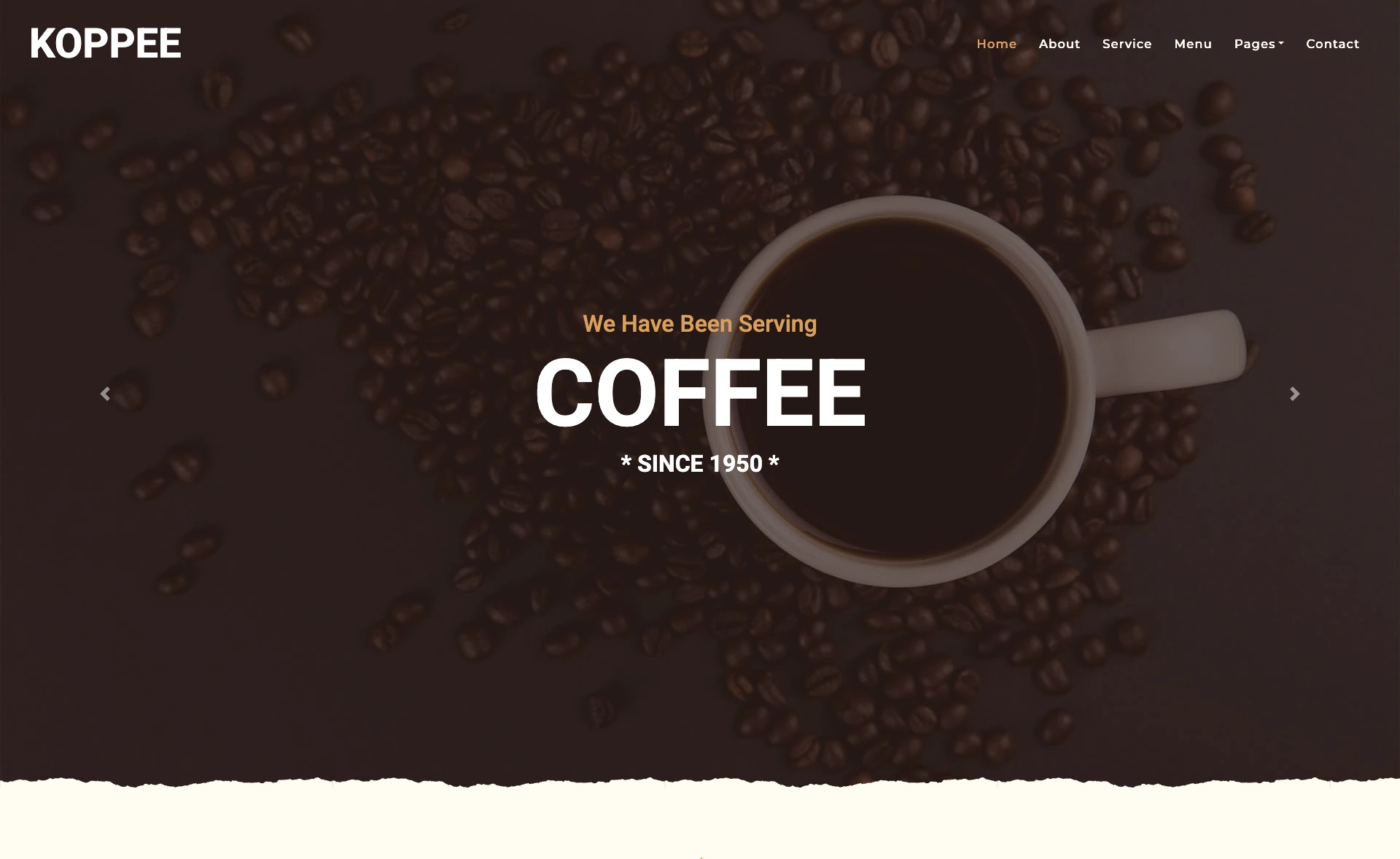 Koppee – Free Bootstrap 4 Coffee Shop Website Template