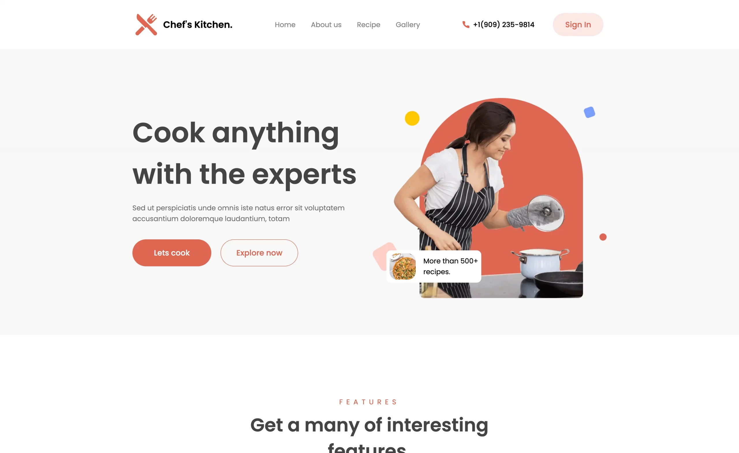 Chef’sKitchen – Free Responsive Tailwind CSS Kitchen Template
