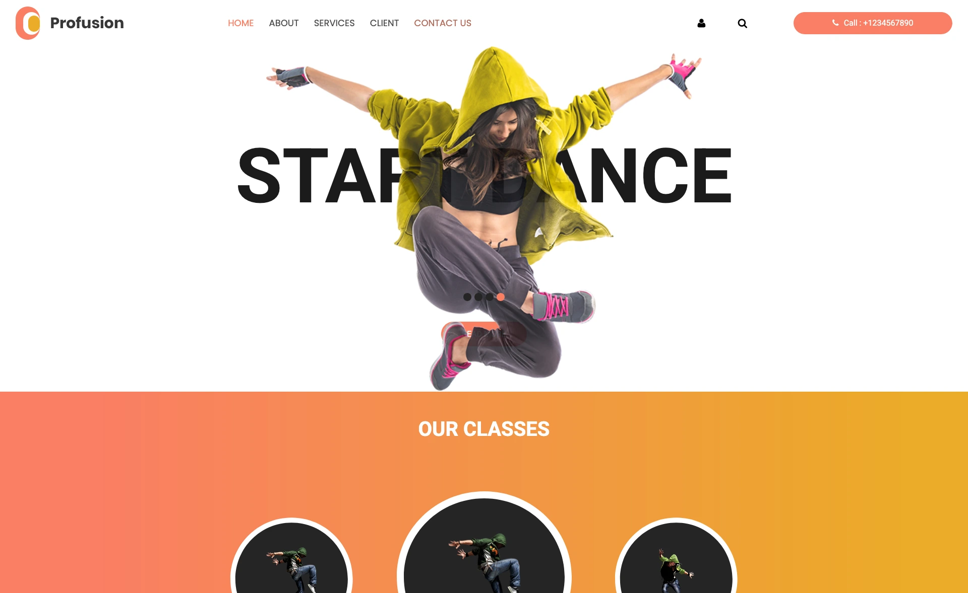 Profusion – Free Bootstrap 4 Responsive Dancing Tutorial Template