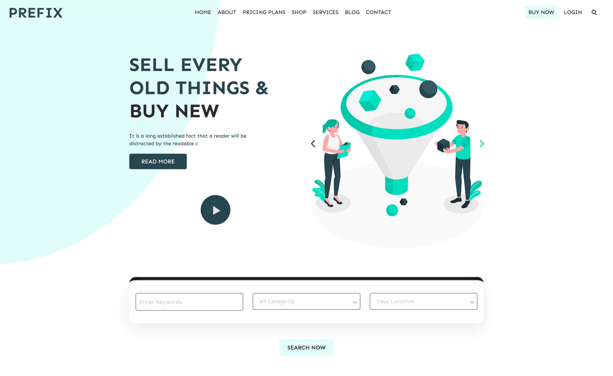 Prefix – Free Bootstrap 4 Responsive eCommerce Template