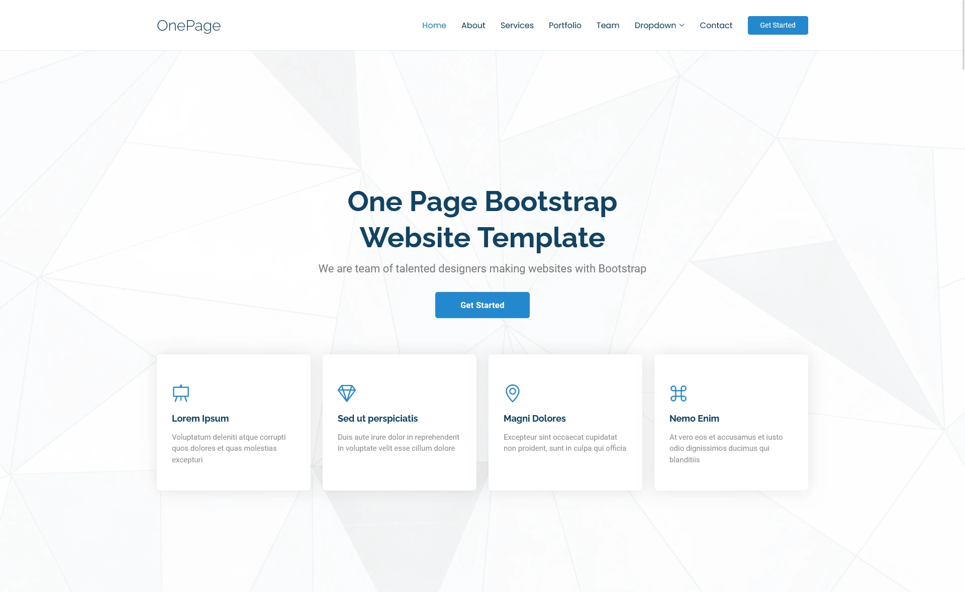 OnePage – Free Bootstrap 5 Responsive Business Website Template