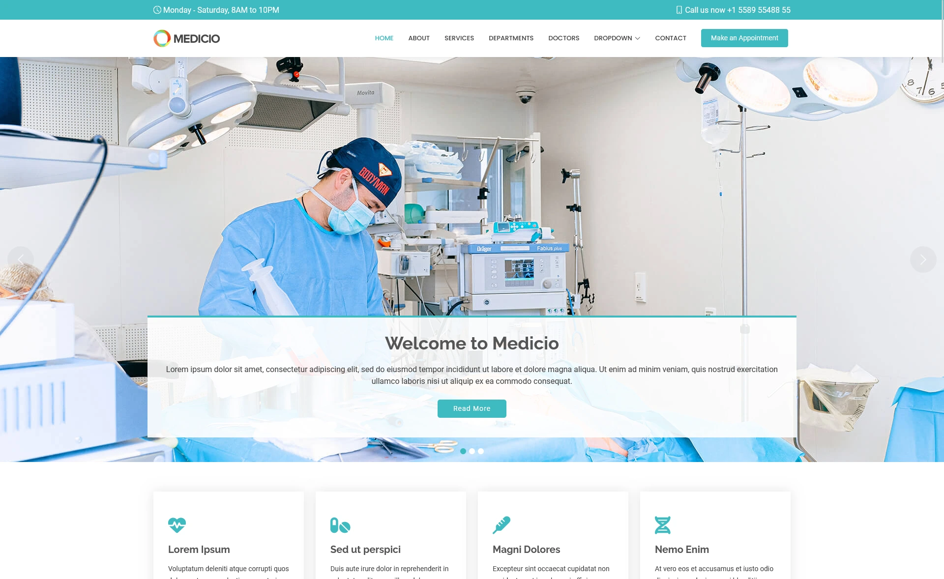 MediCio – Free Responsive Bootstrap 5 Medical Website Template
