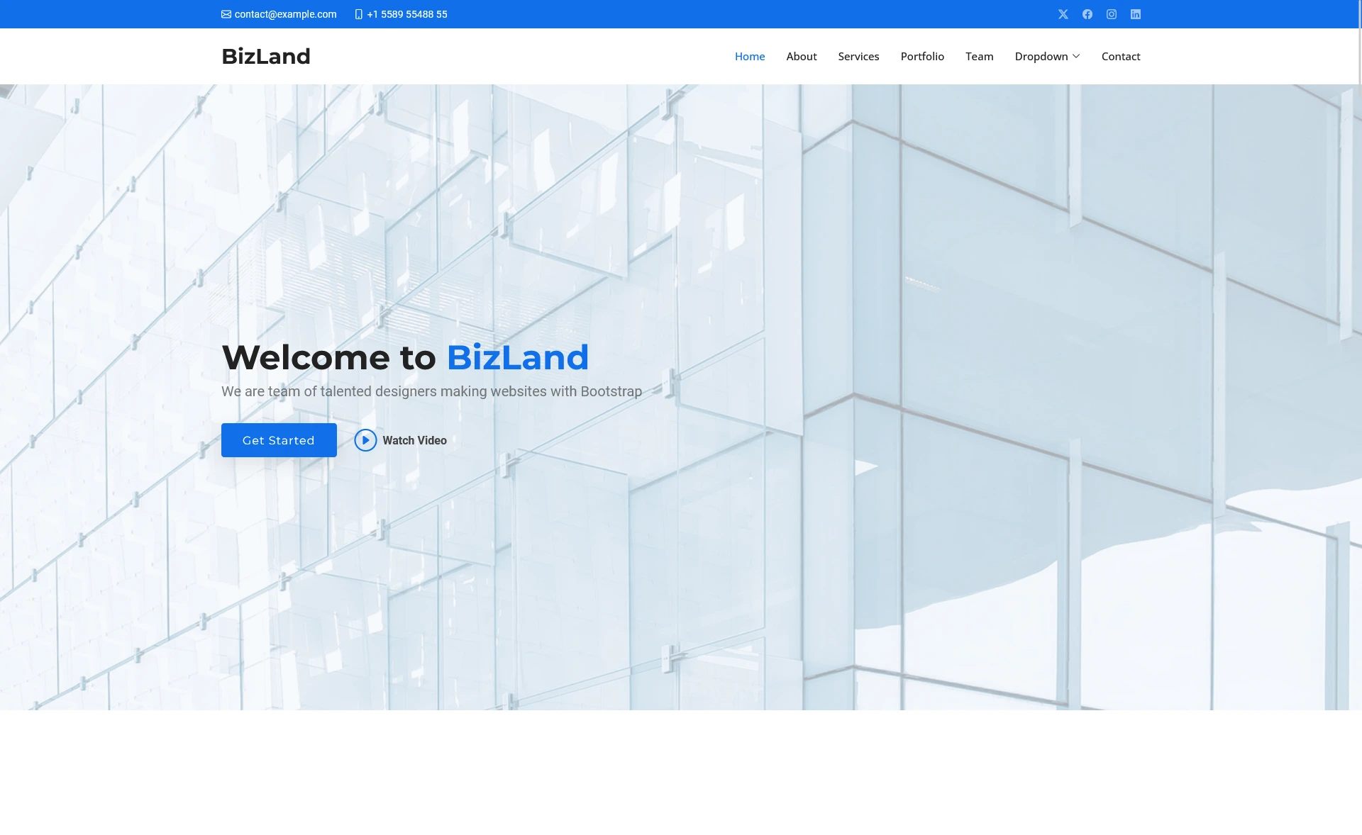 BizLand – Free Responsive Bootstrap 5 Business Template