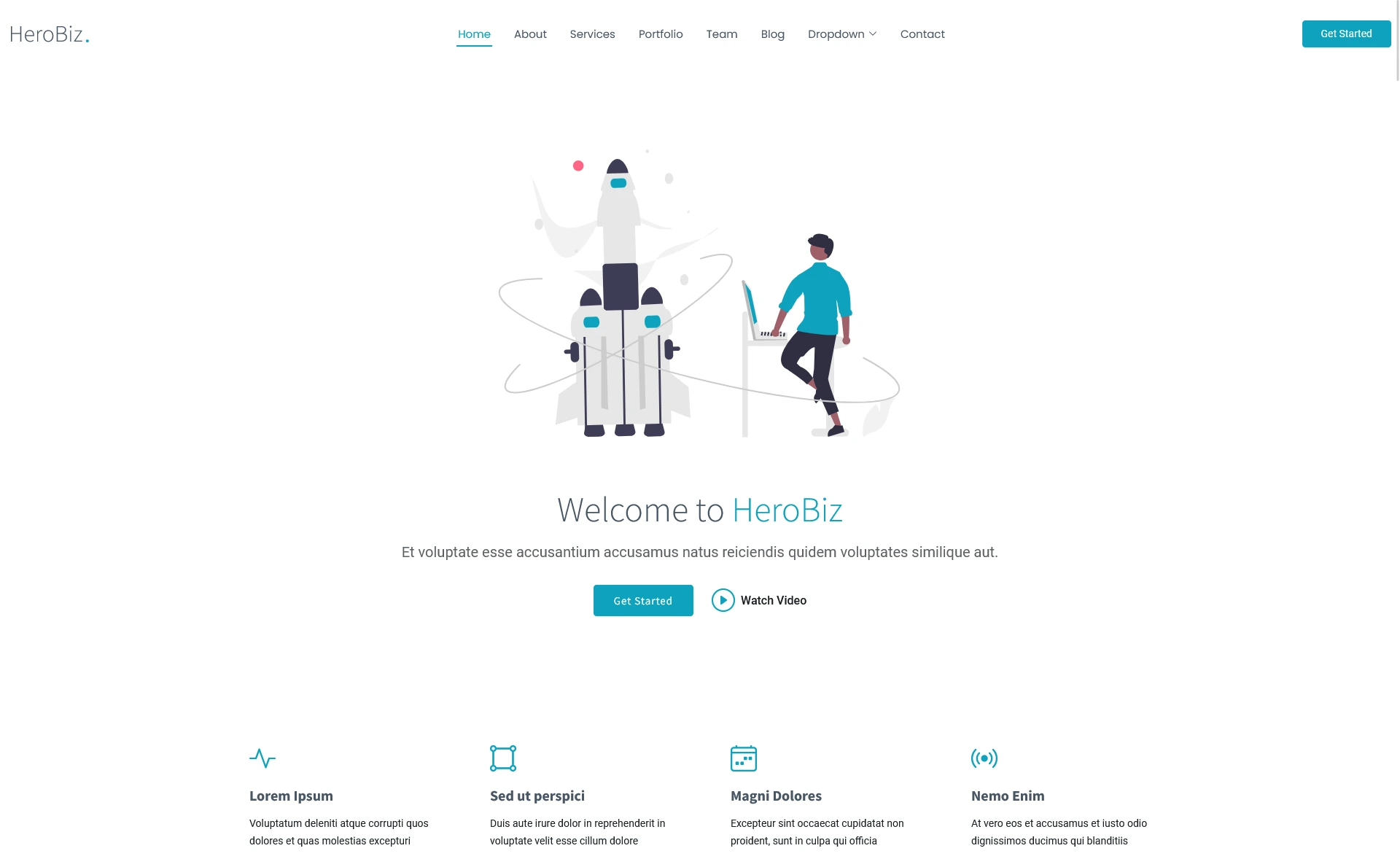 HeroBiz – Free Bootstrap 5 Responsive Business Template