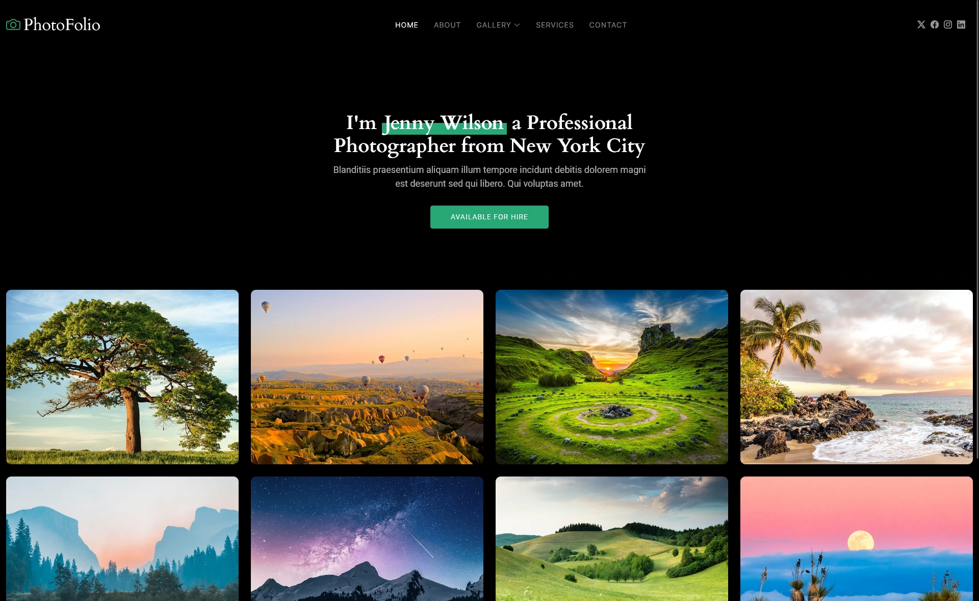 PhotoFolio – Free Bootstrap 5 Responsive Photography Template