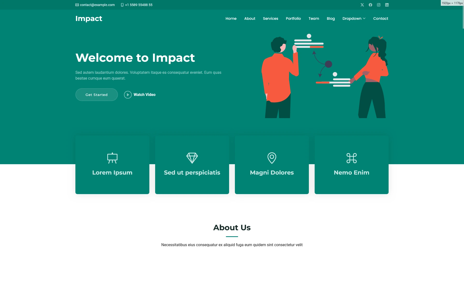 Impact – Free Responsive Bootstrap 5 Business Template