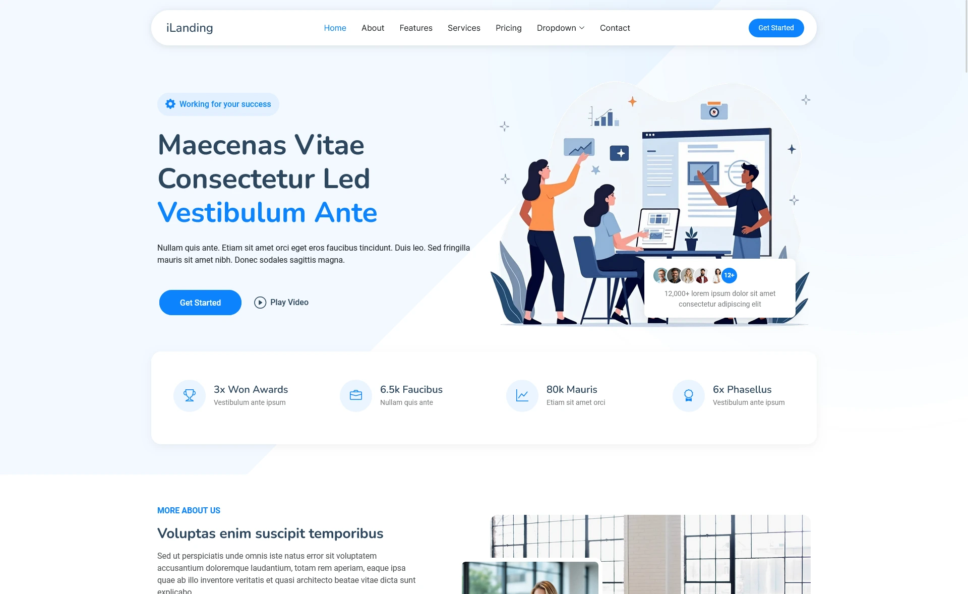 iLanding – Free Bootstrap 5 Responsive Corporate Template