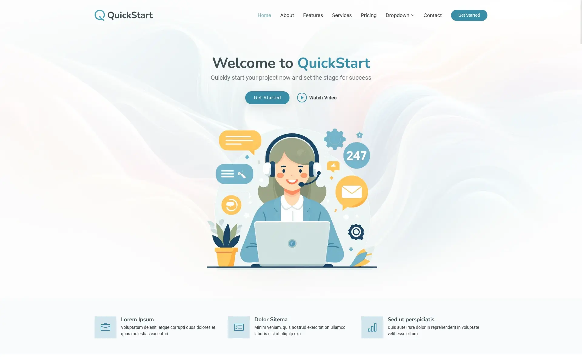 QuickStart – Free Bootstrap 5 Business Website Template