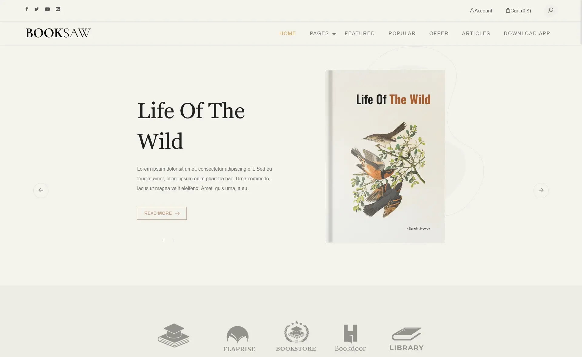 Booksaw – Free Bootstrap 5  eCommerce Website Template