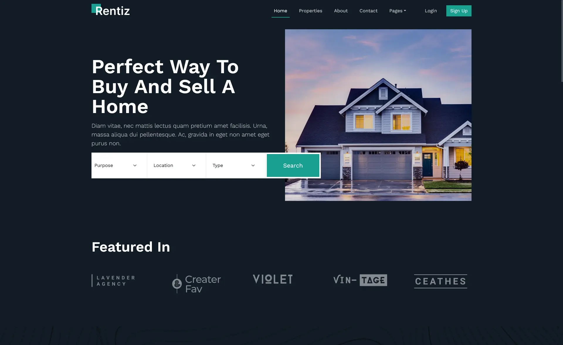 Rentiz – Free Bootstrap 5 Responsive Business Website Template