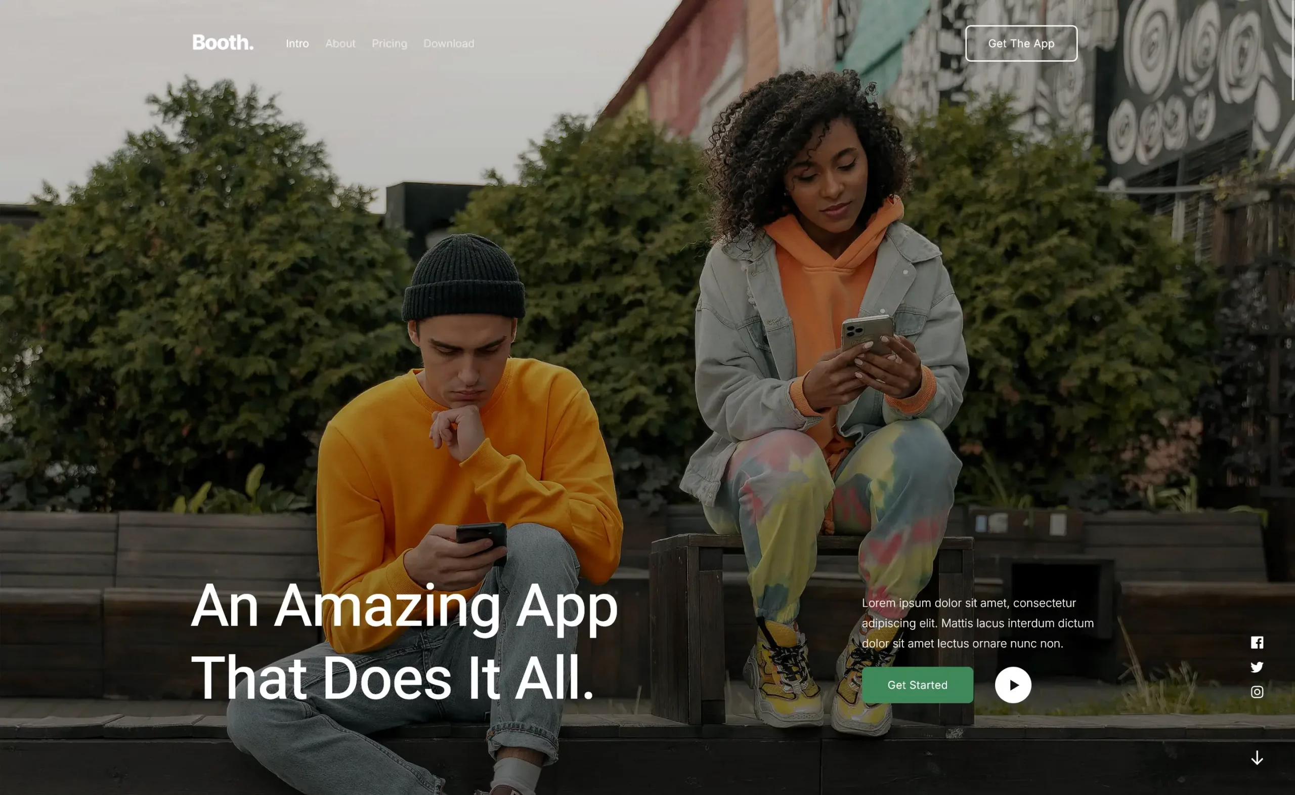 Booth – Free Responsive HTML5 & CSS3 Landing Page Template