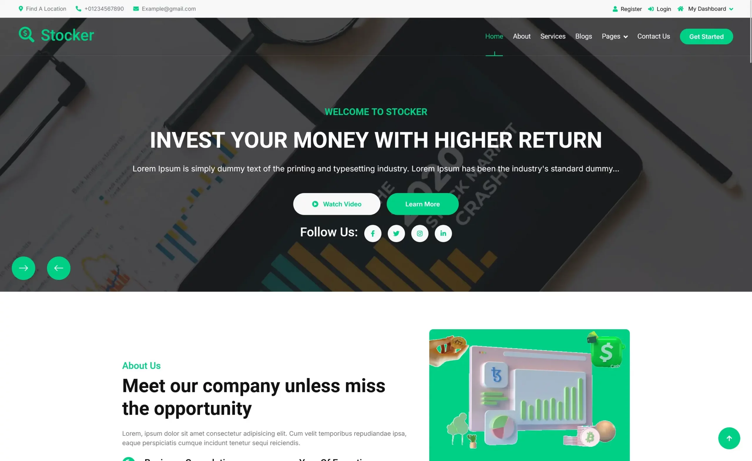 Stocker – Free Bootstrap 5 Business & Corporate Website Template