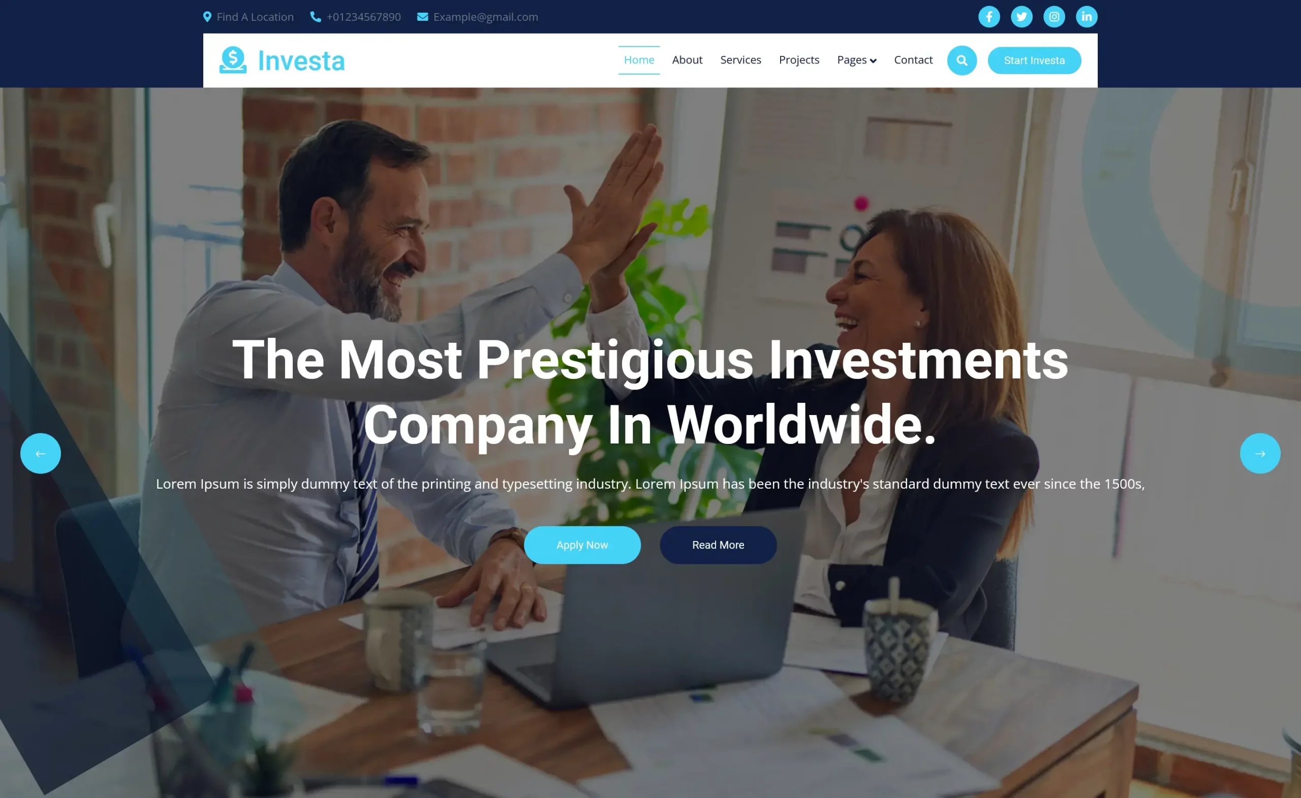 Investa – Free Bootstrap 5 Business & Corporate Website Template