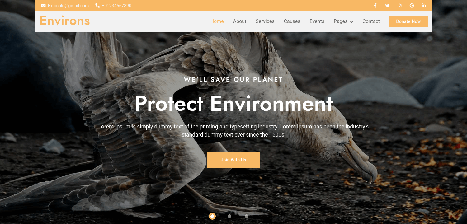 Environs – Free Bootstrap 5 Charity Website Template