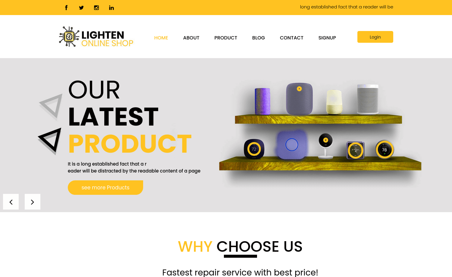 Lighten – Free Bootstrap Business Website Template