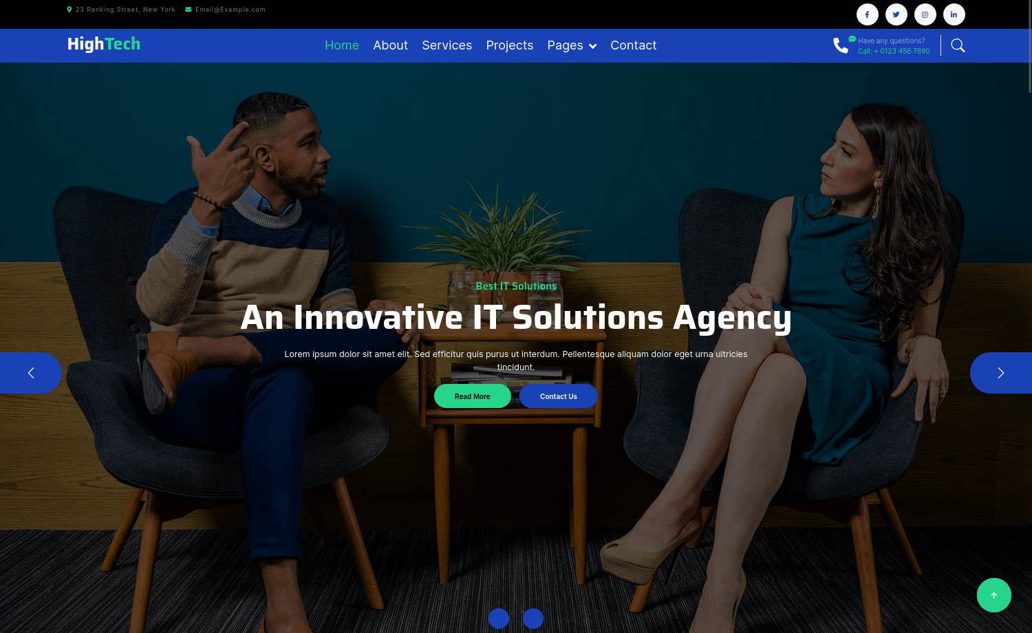 HighTechIT – Free Bootstrap 5 HTML5 IT Solutions Website Template