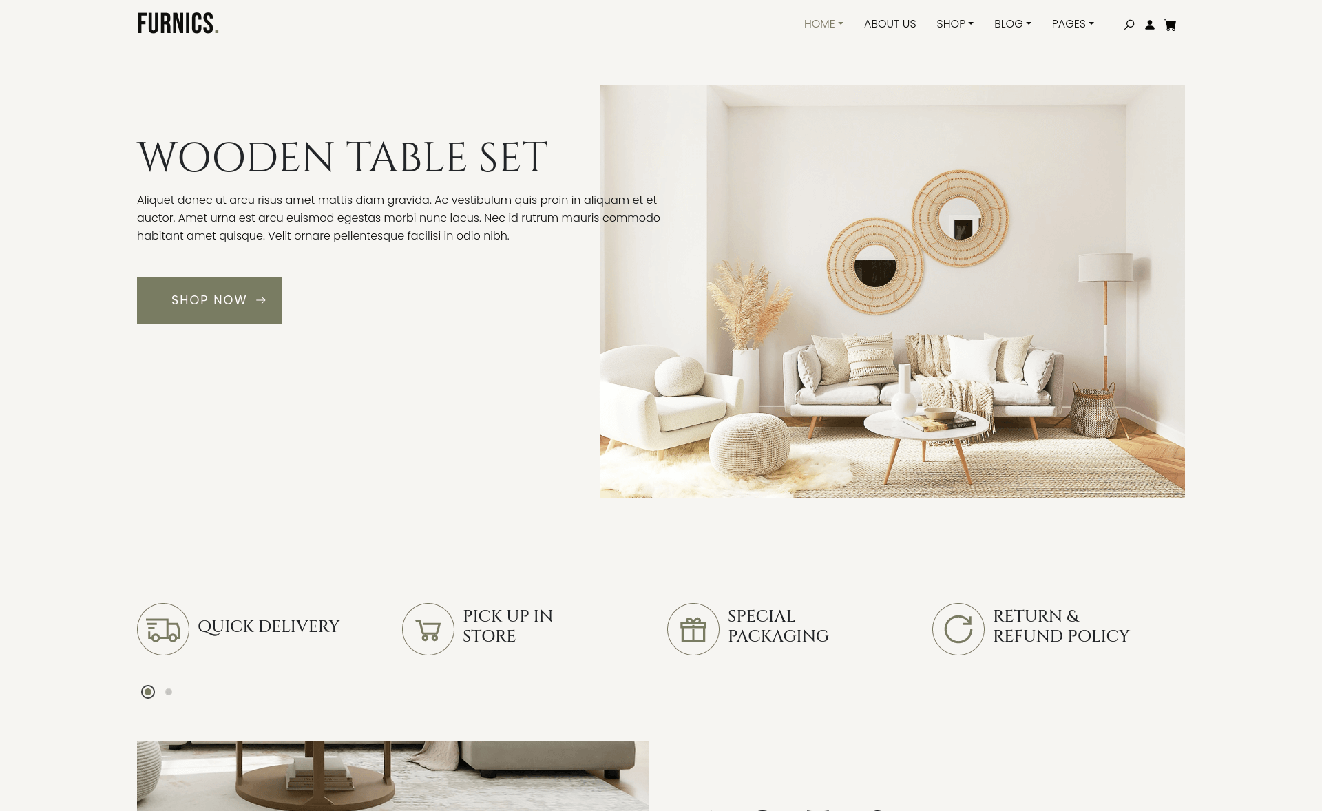 Furnics – Free Bootstrap 5 One Page Business Website Template