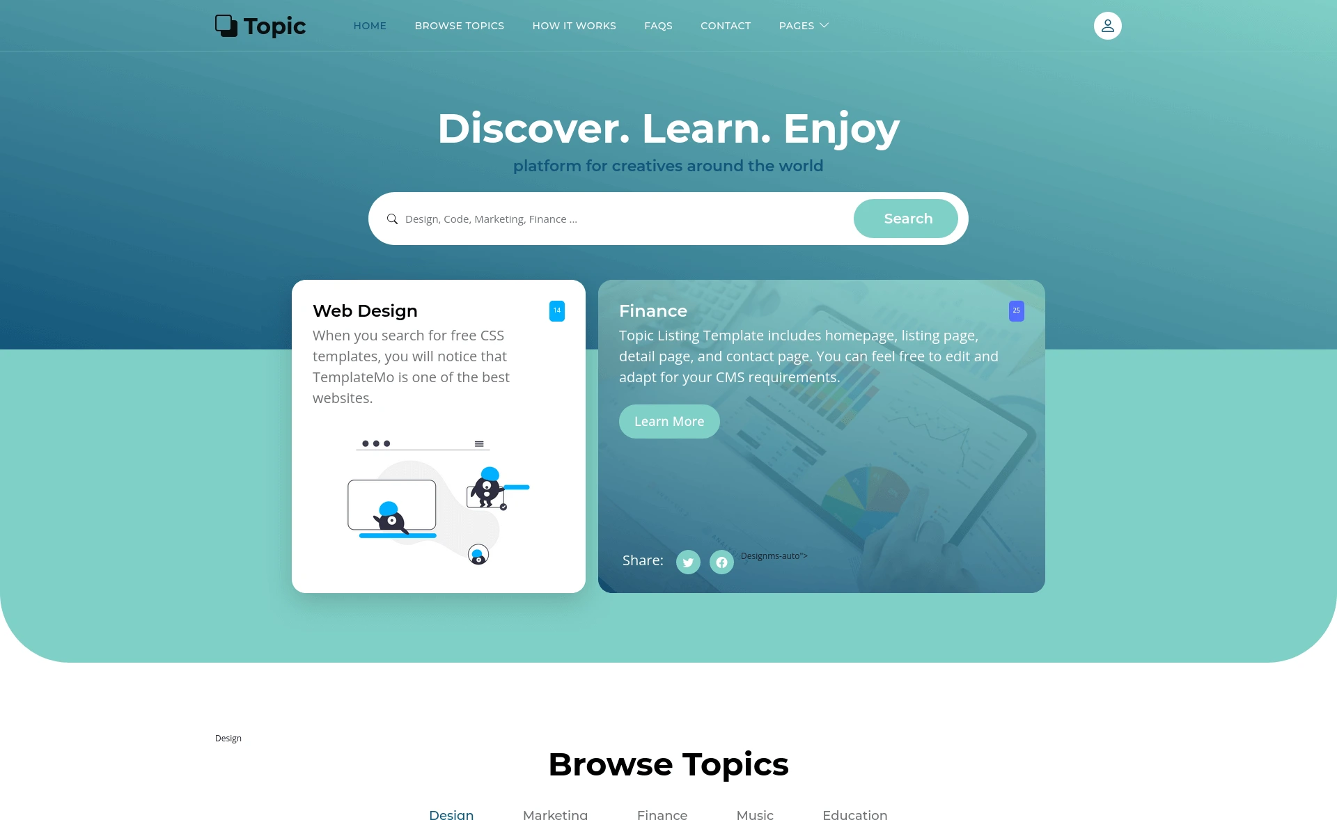 TopicListing – Free Bootstrap 5 Educational Landing Page Template