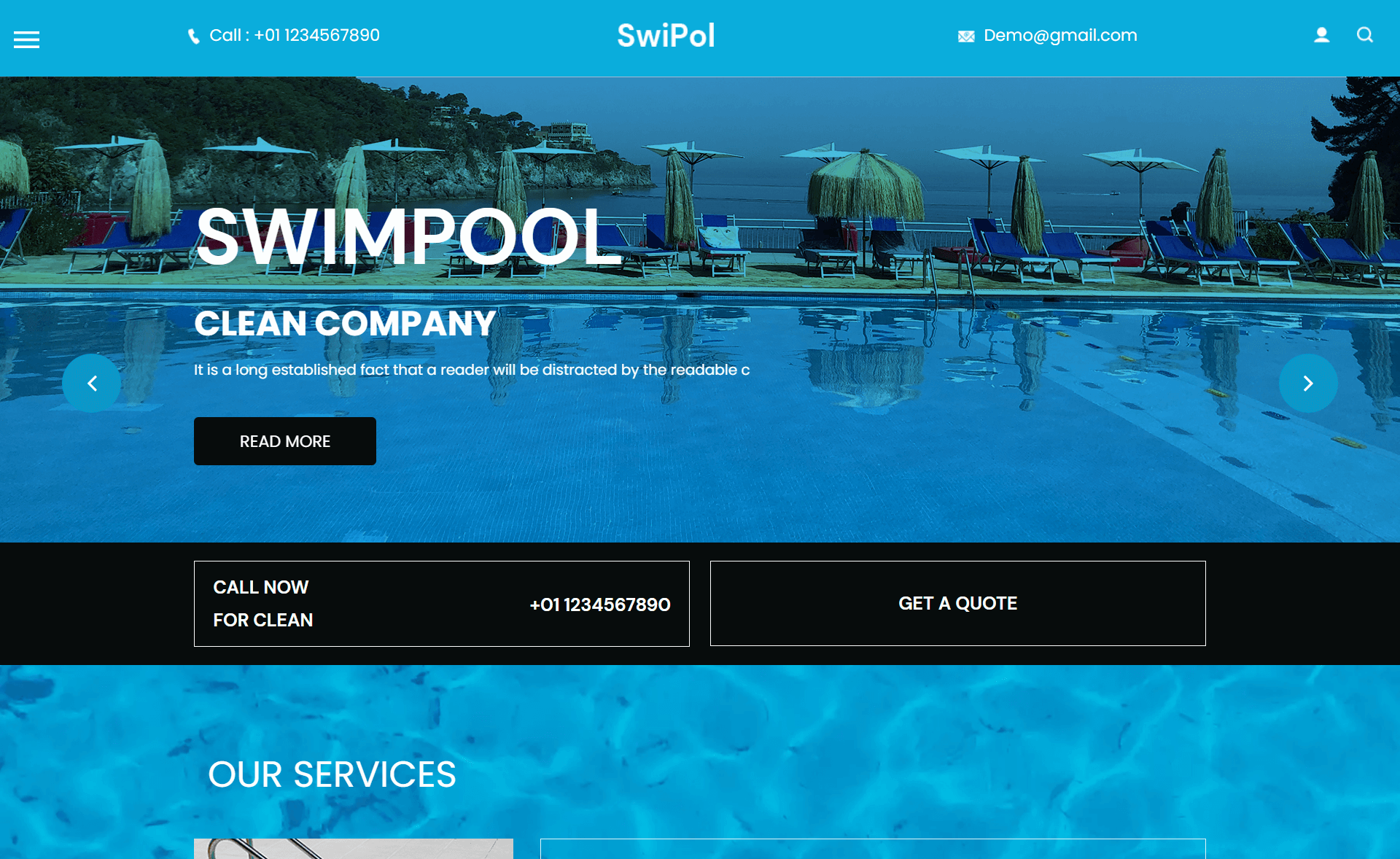 SwiPol – Free Bootstrap 4 Training Center Website Template