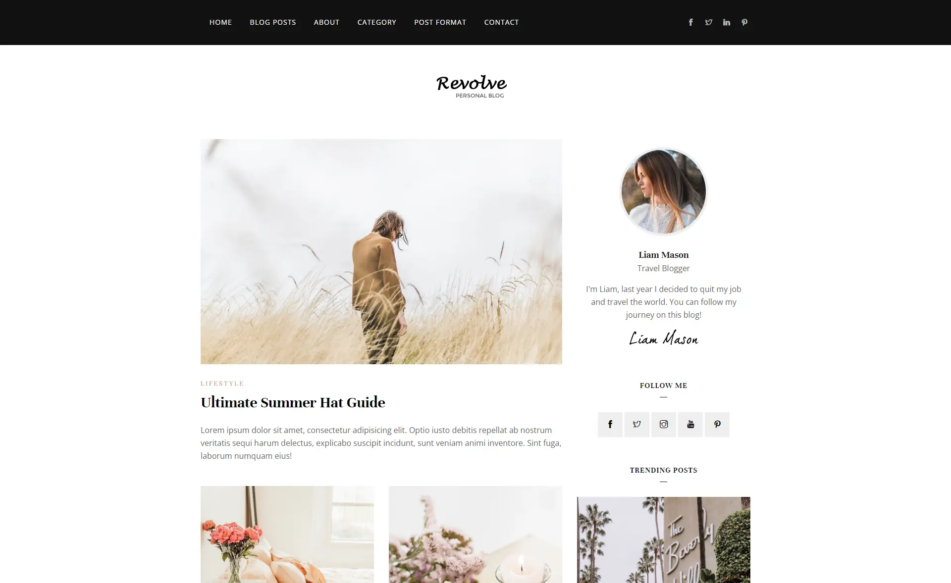 Revolve – Free Bootstrap Blogging Website Template