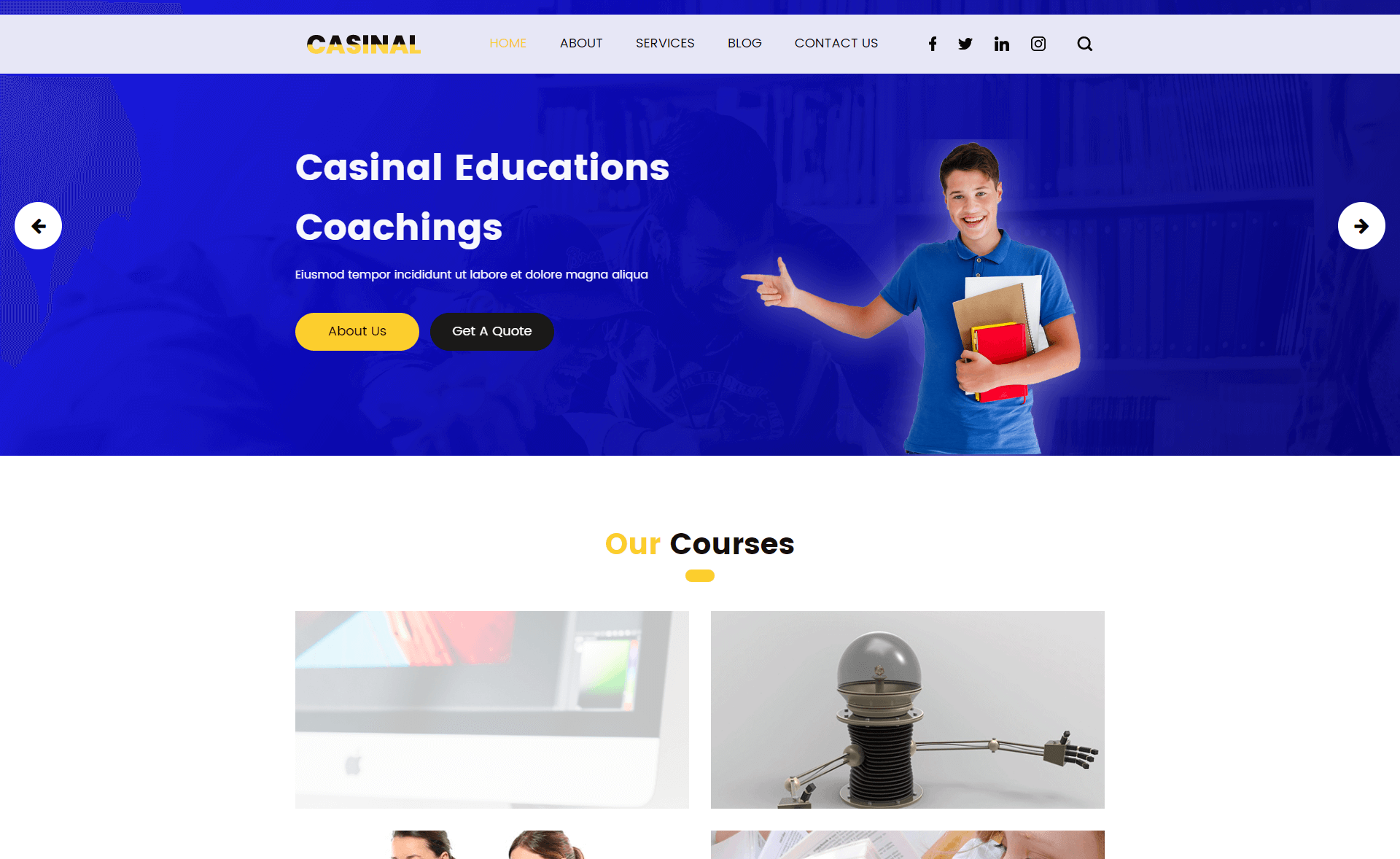 Casinal – Free Bootstrap 4 Consultancy Website Template