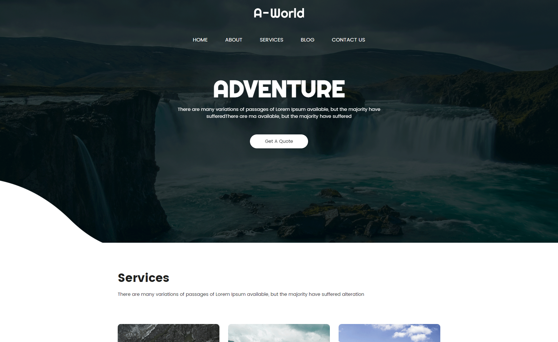 A-World – Free Bootstrap 5 Travel Agency  Website Template