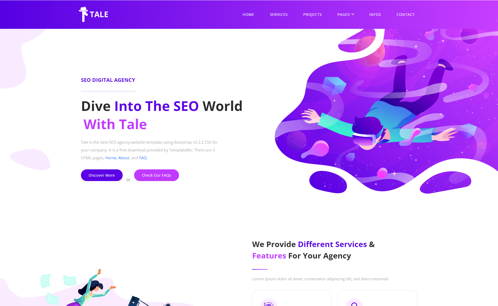 Tale – Free Bootstrap 5 SEO Agency Website Template