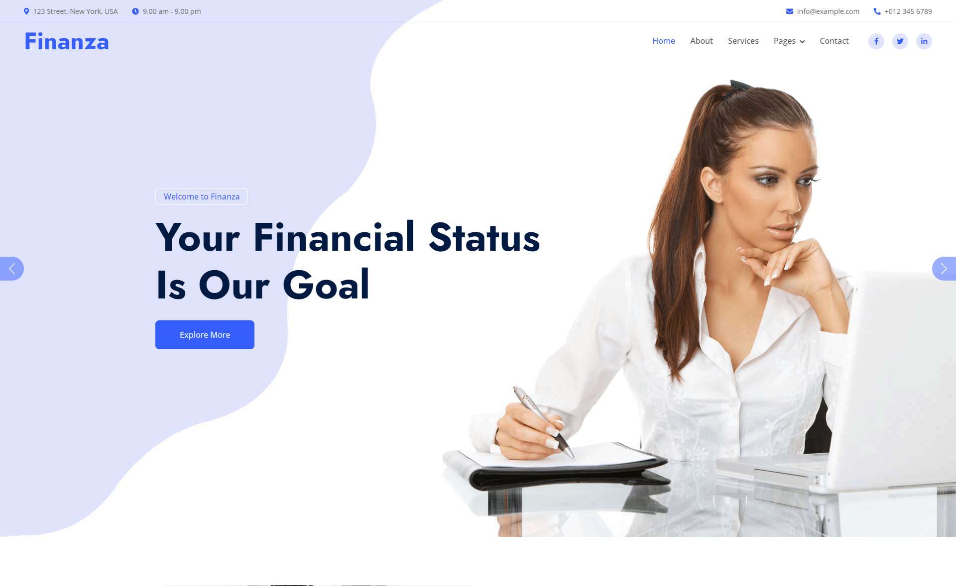 Finanza – Free Bootstrap 5 Financial Services Website Template