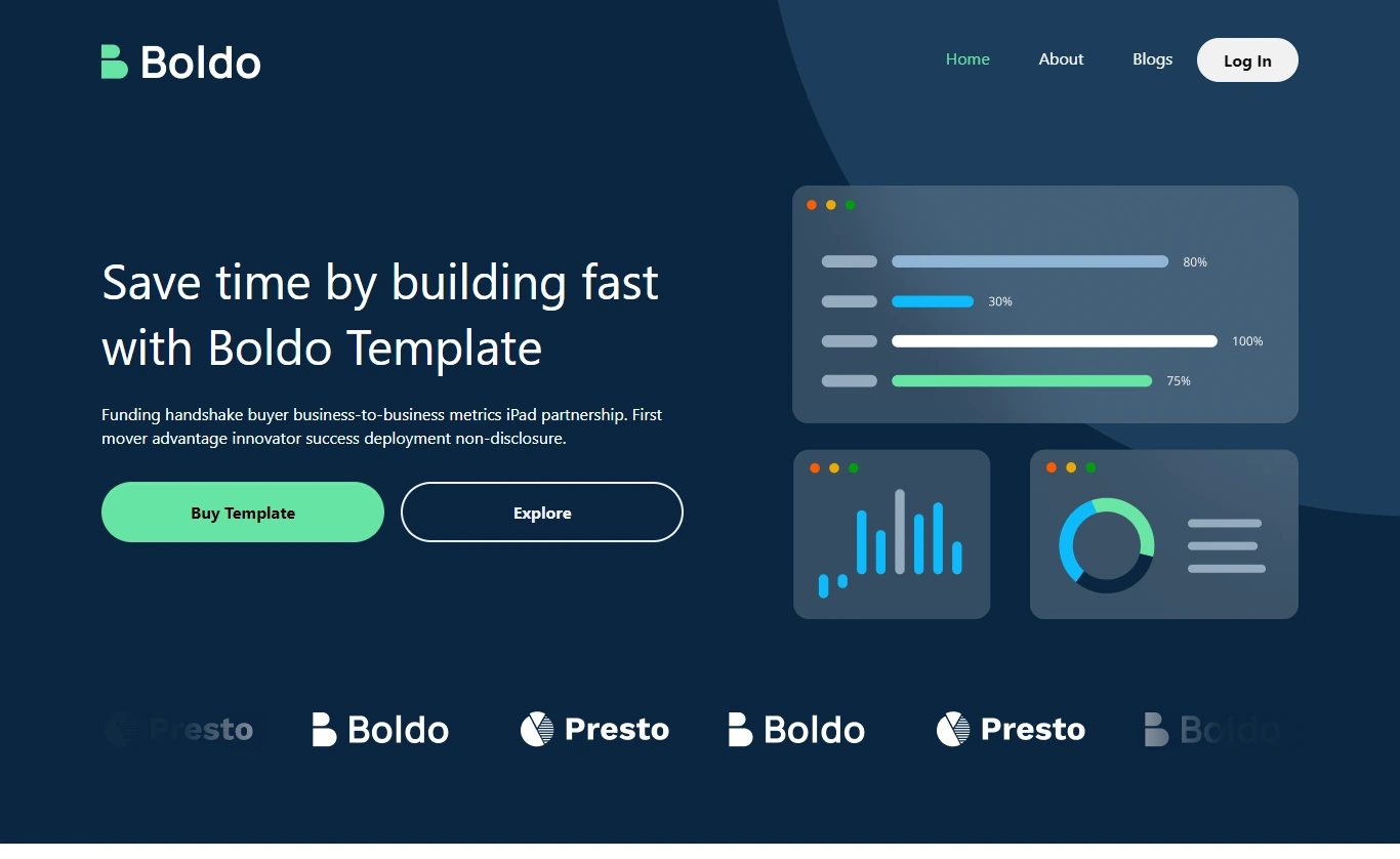 Boldo – Free Responsive Bootstrap 5 Multipurpose Landing Page Template