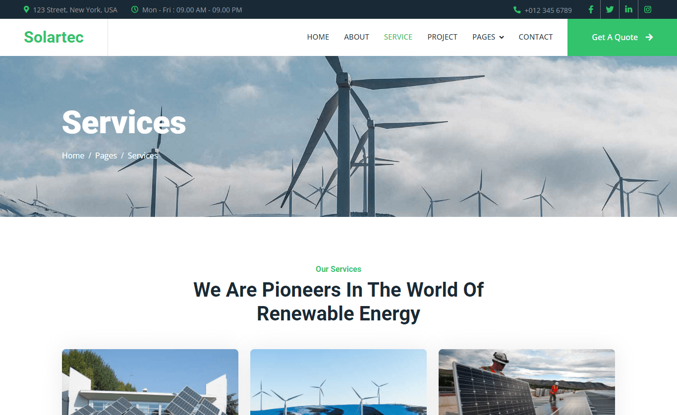 Solartec- Free Bootstrap 5 HTML5 Renewable Energy Website Template