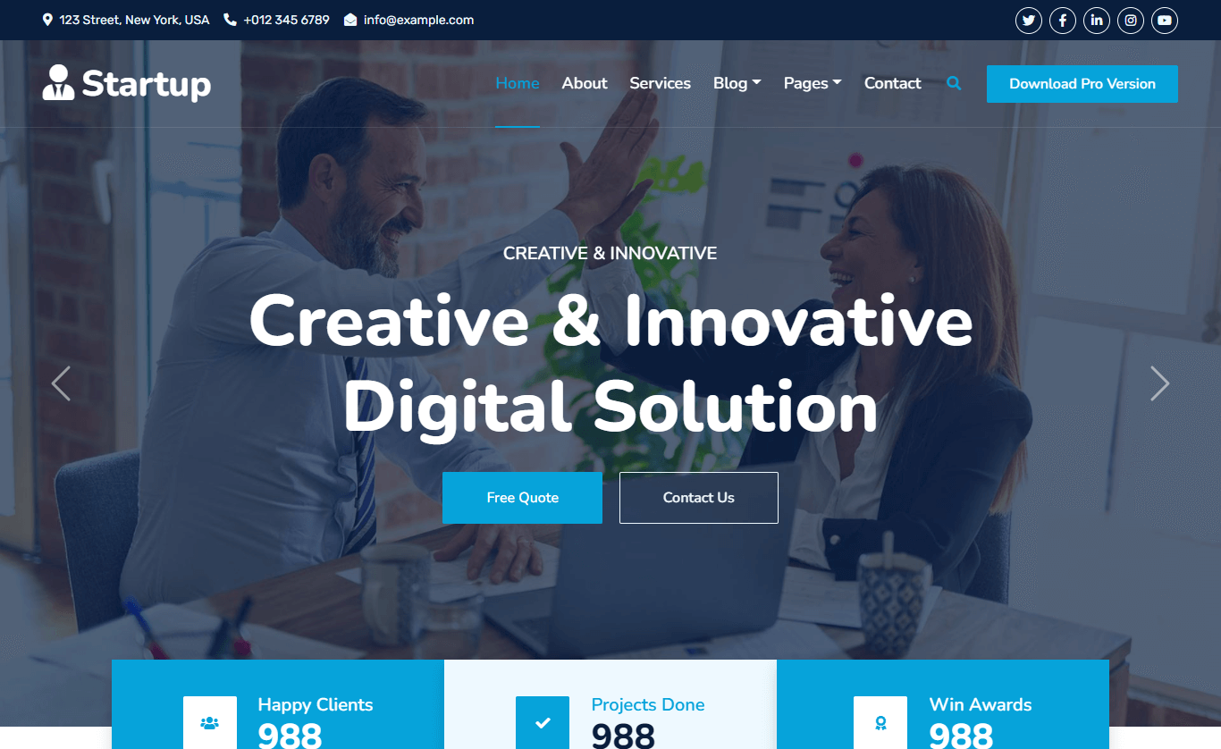 Startup – Free Responsive Bootstrap 5 HTML5 Business Startup Website Template