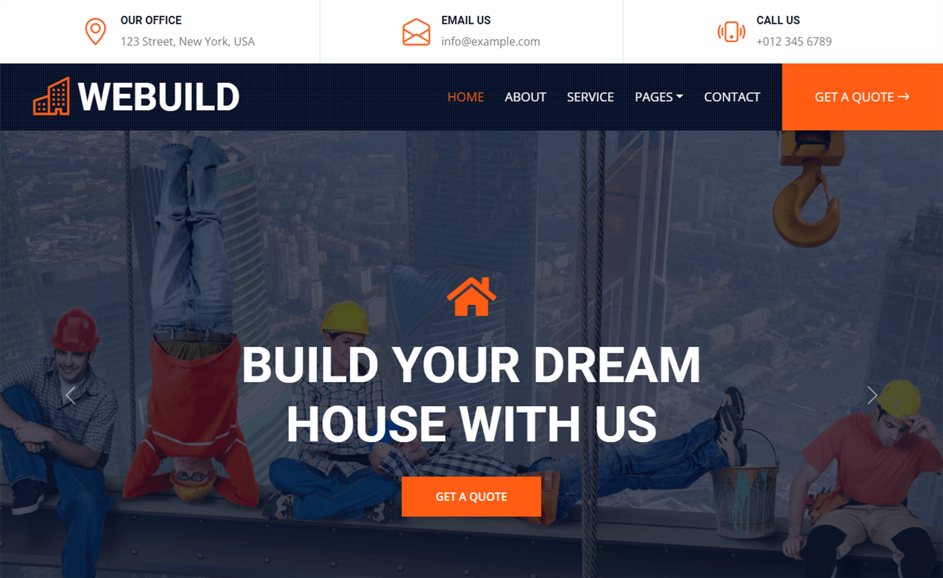 WEBUILD – Free Responsive Bootstrap 5 HTML5 Construction Company Website Template
