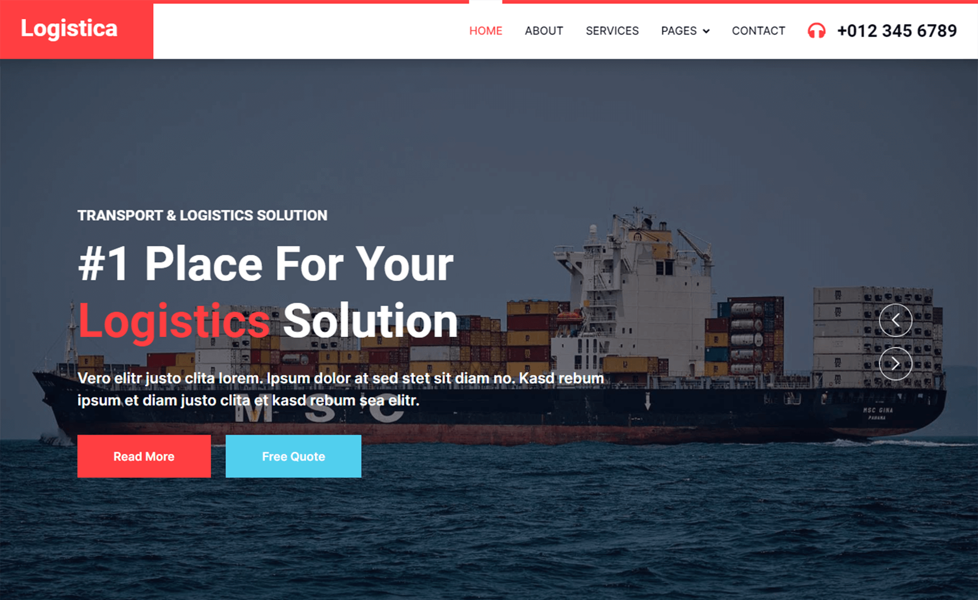 Logistica – Free Responsive HTML5 Bootstrap 5 Shipping Company Website Template