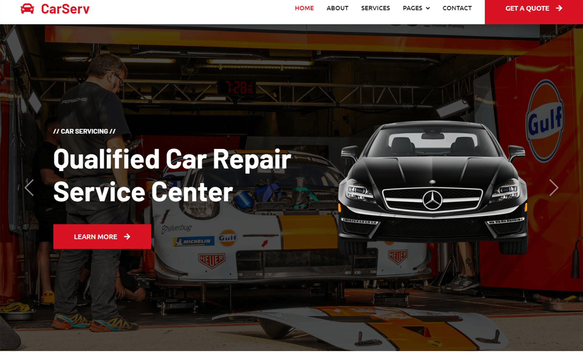 CarServ – Free HTML5 Bootstrap 5 Car Repairing Website Template