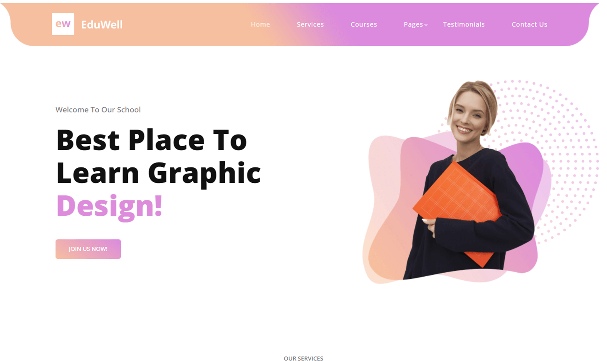Eduwell – Fully Responsive Free HTML5 Bootstrap 5 Educational Template