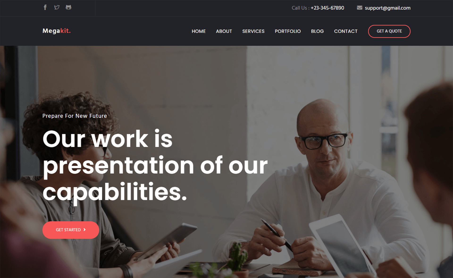 Megakit – Free Bootstrap 4 HTML5 Business & Corporate Website Template