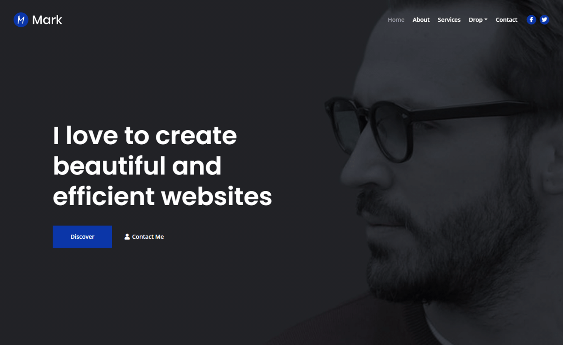 Mark – Free Bootstrap 4 HTML5 Portfolio Website Template