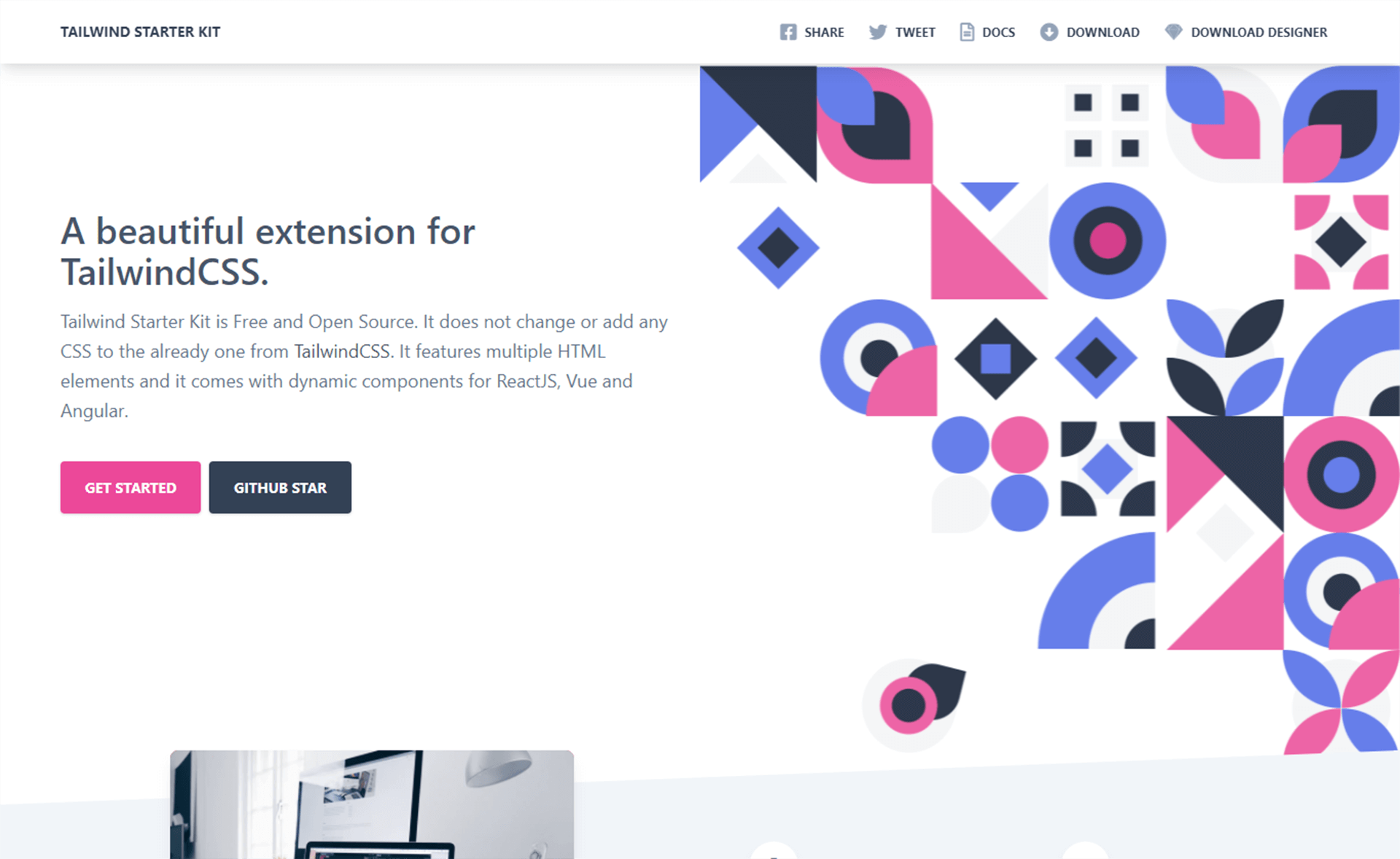 Tailwind Starter Kit – A beautiful Extension for TailwindCSS