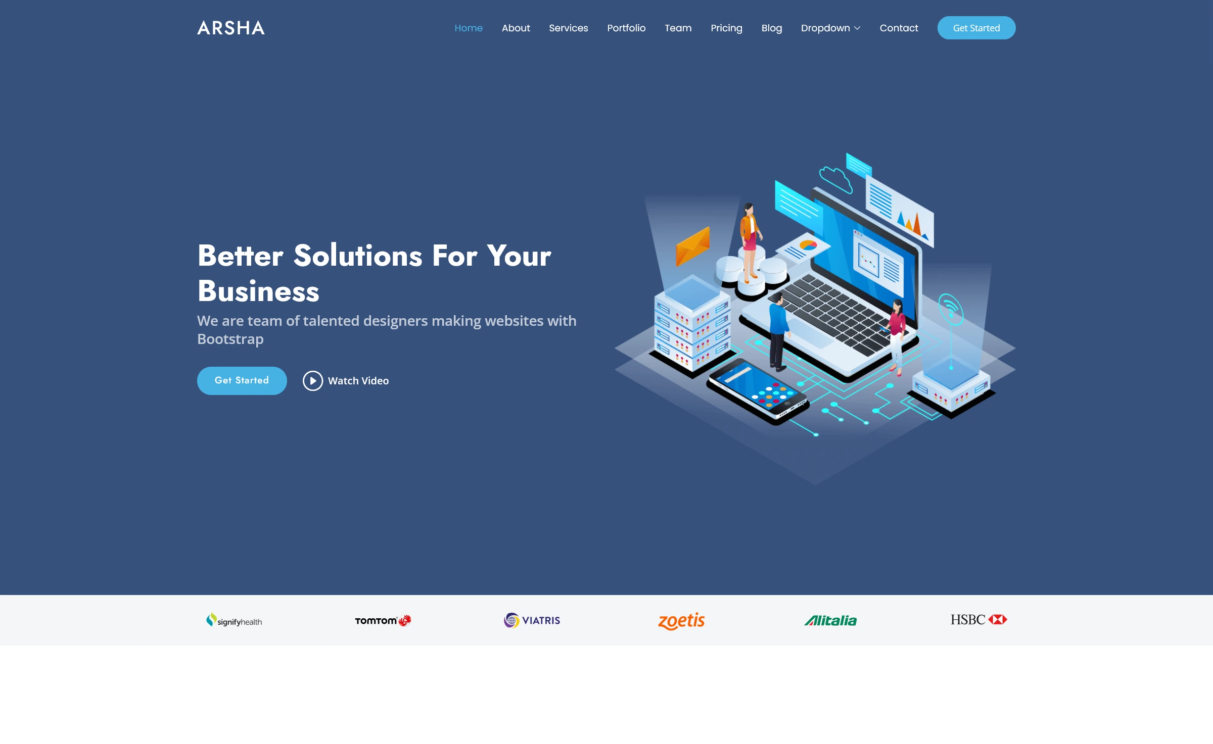 Arsha – Free Bootstrap 5 HTML5 Business Website Template
