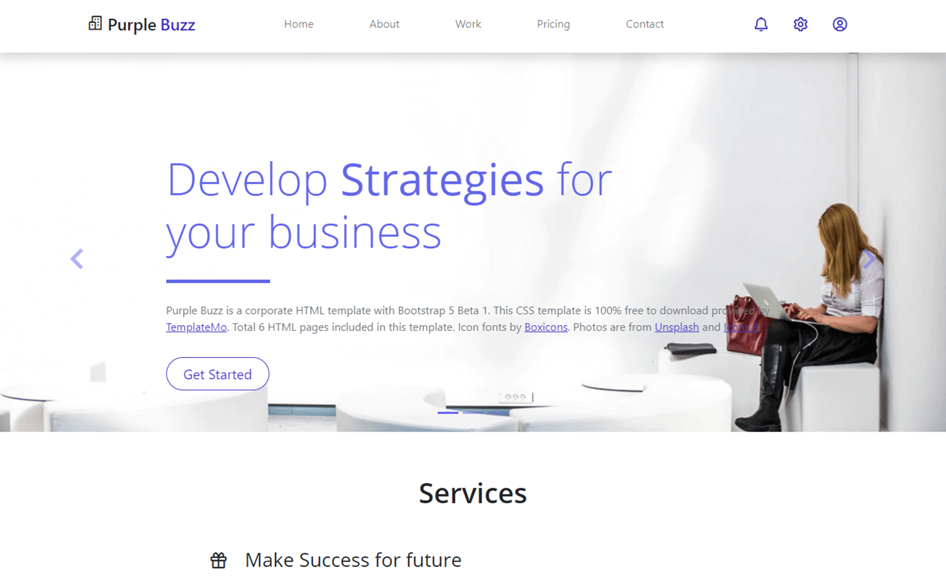 Purple Buzz – Free Responsive Bootstrap 5 HTML5 Website Template