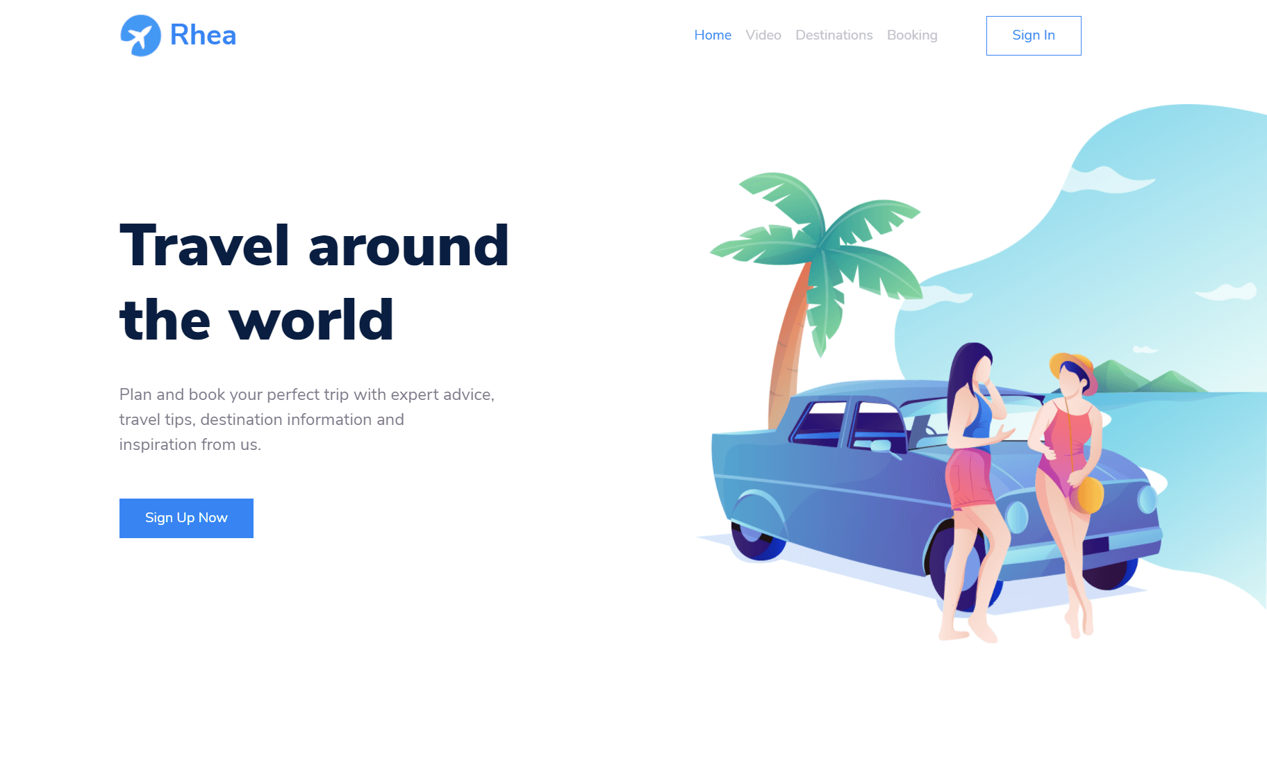 Rhea – Free Bootstrap 5 HTML5 Traveling Landing Page Template