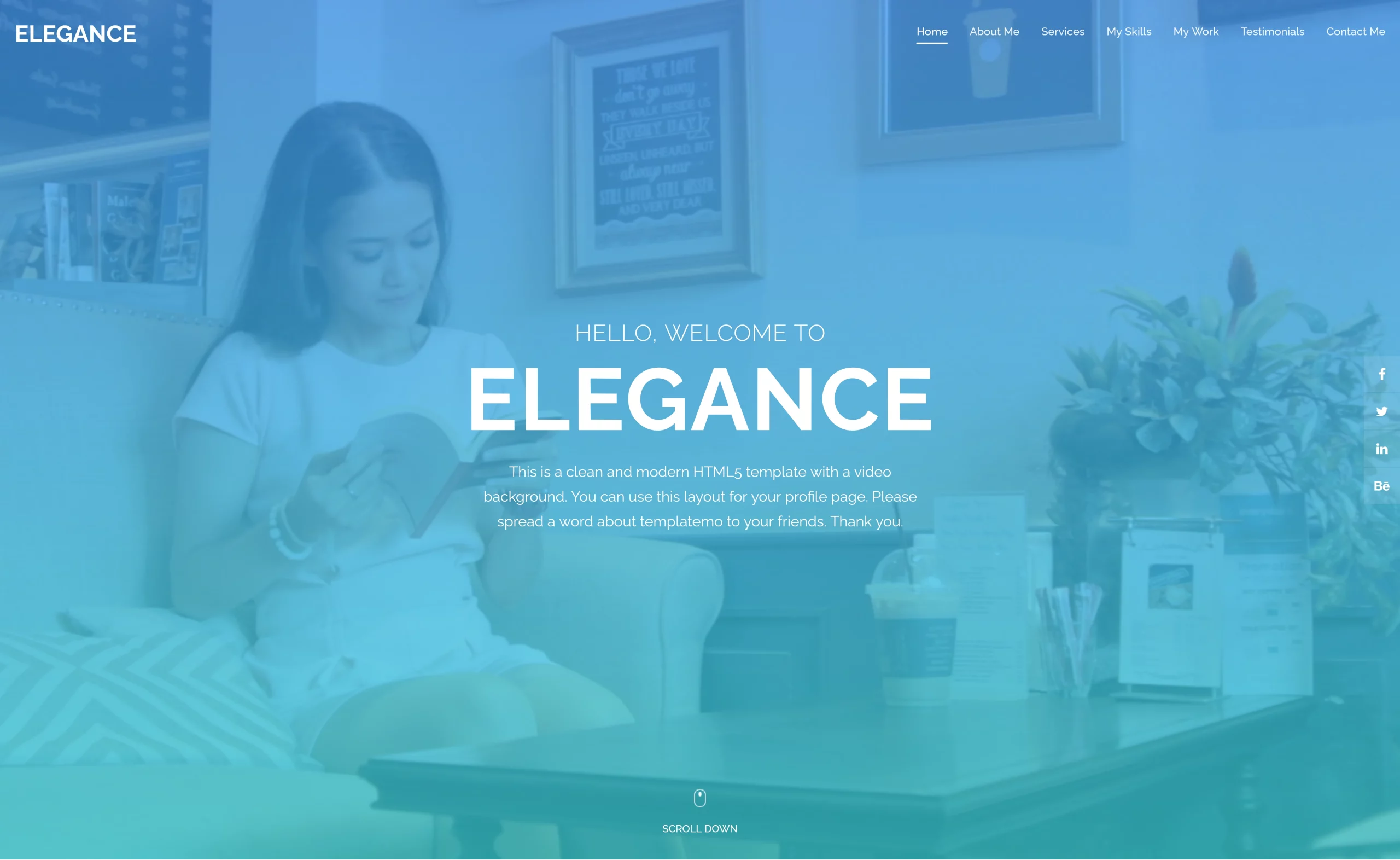 Elegence – Free Modern Bootstrap 4 HTML5 Portfolio Website Template