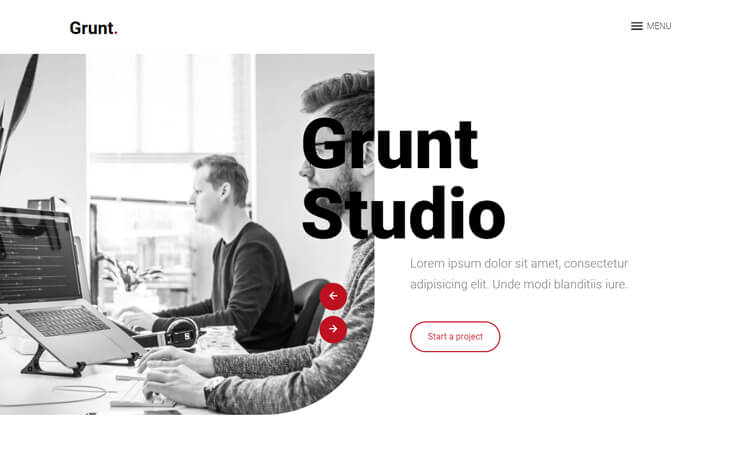 Grunt – Free Bootstrap 4 HTML5 Agency Website Template