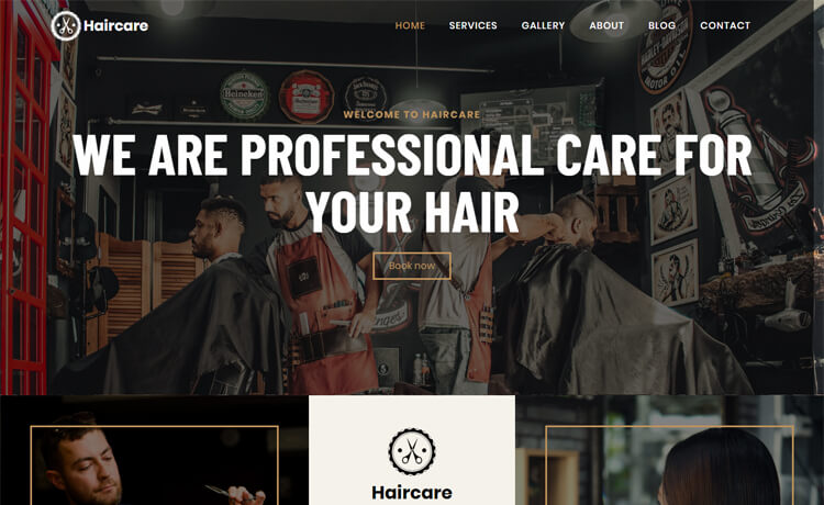 Haircare – Free Bootstrap 4 HTML5 Hair Salon Website Template